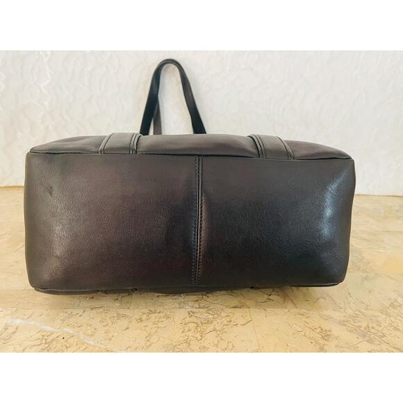 Coach Gallery medium tote black shoulder leather bag 8E92 - Picture 6 of 10